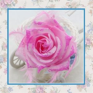🌸PINK HAIR FLOWER ROSE CLIP PIN UP BOHO BOHEMIAN